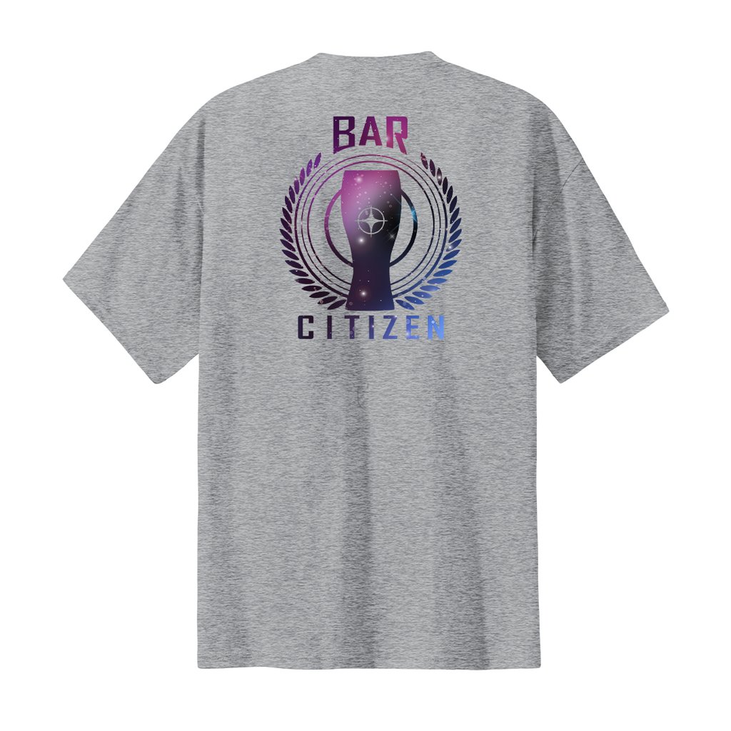 Bar Citizen Short Sleeve T-Shirt purple logo front back
