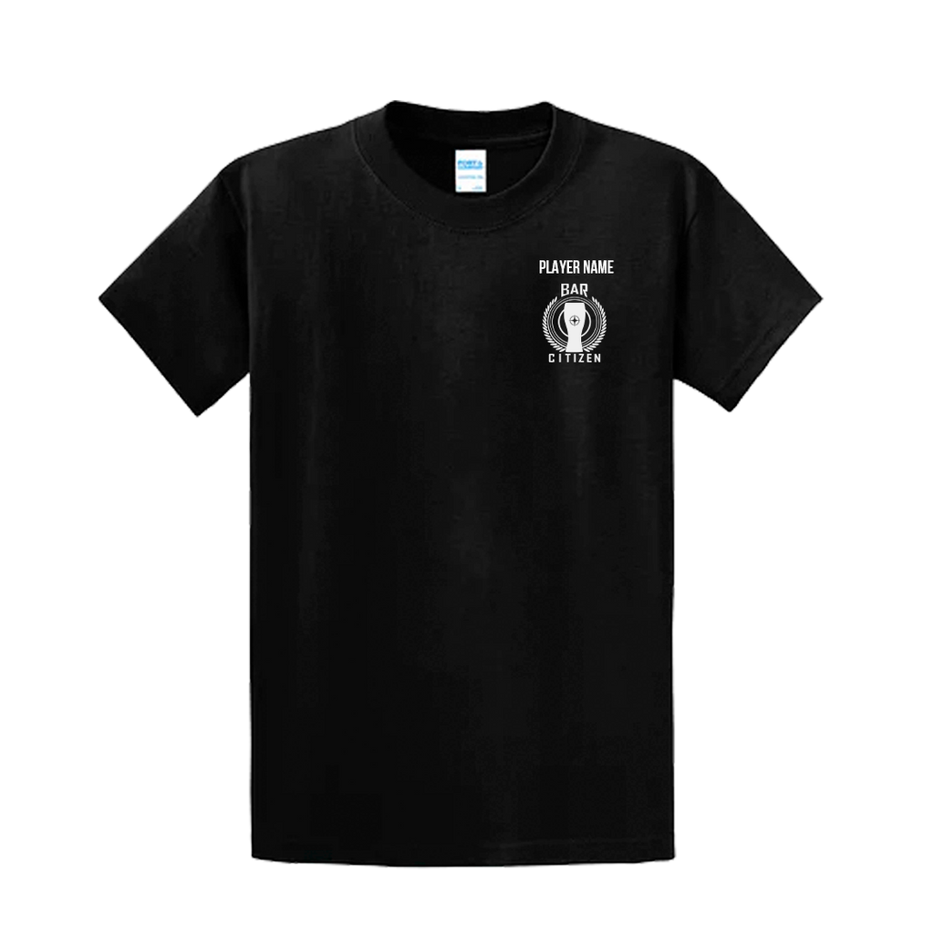 Bar Citizen Short Sleeve T-Shirt small logo front with PLAYERNAME
