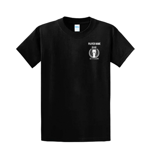 Bar Citizen Short Sleeve T-Shirt logo front back with PLAYERNAME