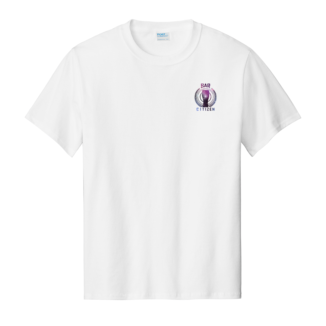 Bar Citizen Short Sleeve T-Shirt purple logo front back