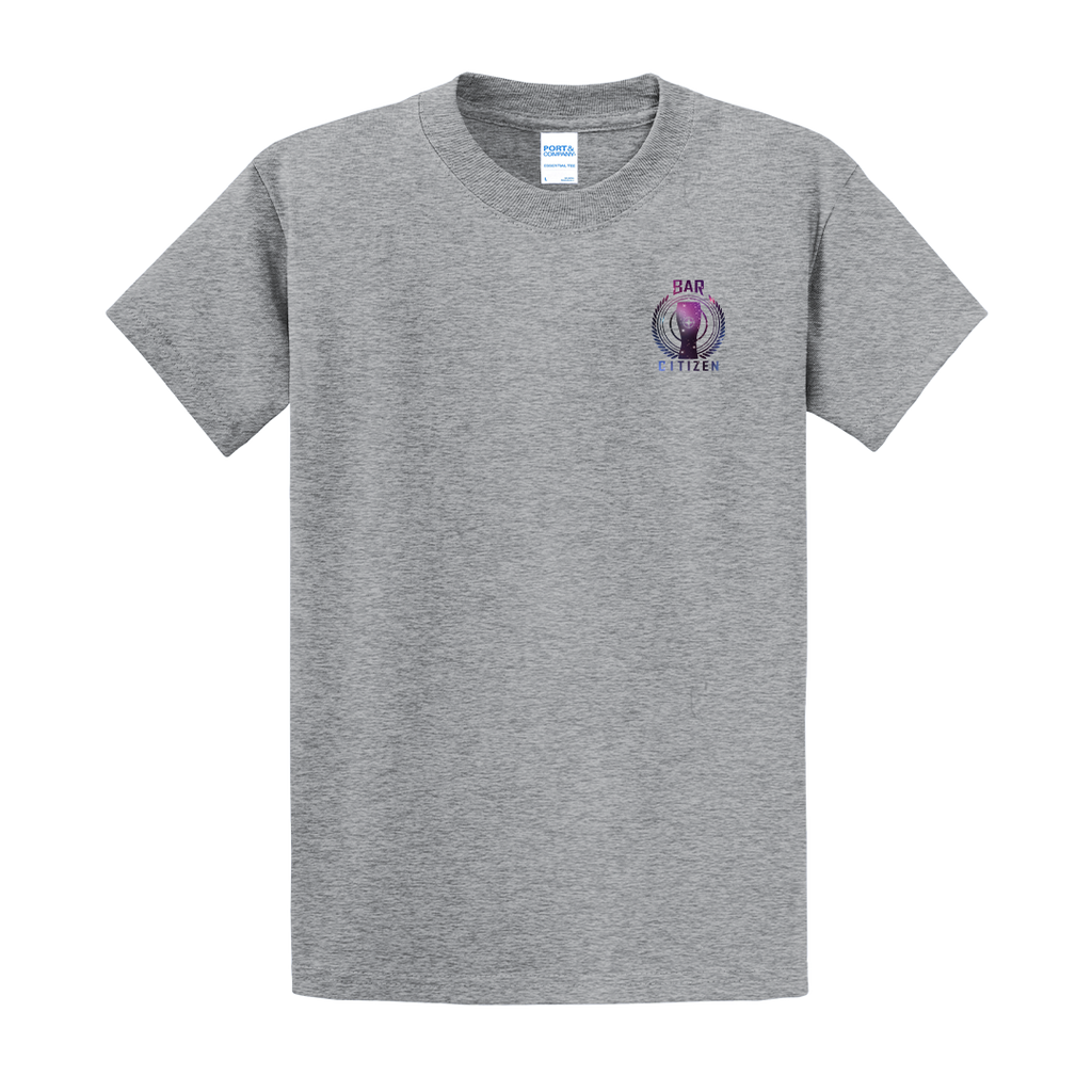 Bar Citizen Short Sleeve T-Shirt purple logo front back
