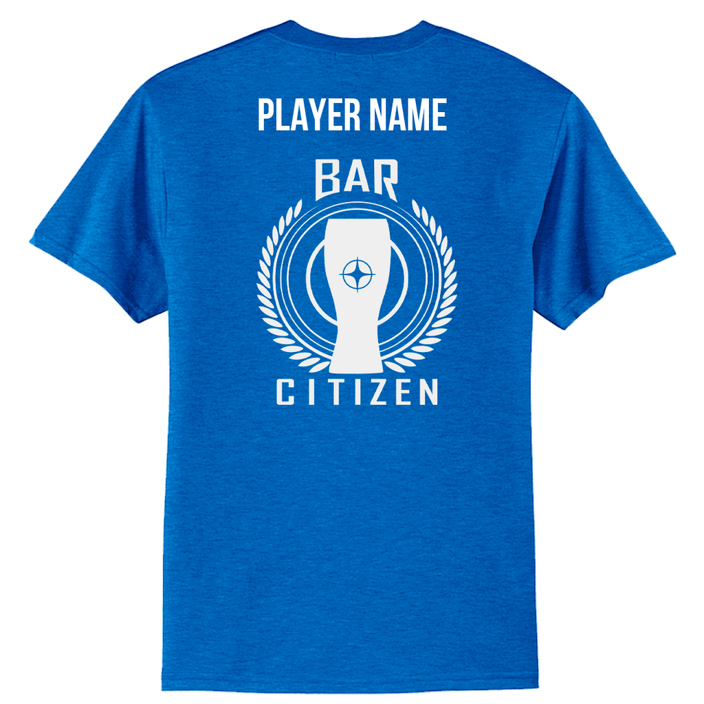 Bar Citizen Short Sleeve T-Shirt logo front back with PLAYERNAME