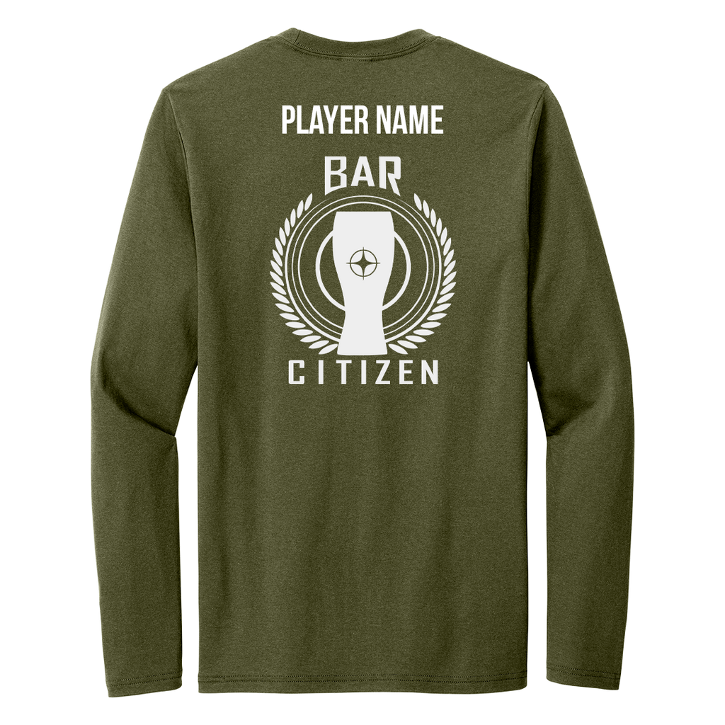 Bar Citizen Long Sleeve T-Shirt logo front back with PLAYERNAME