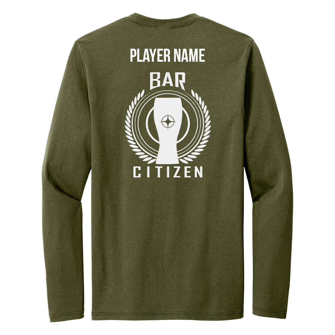 Bar Citizen Long Sleeve T-Shirt logo front back with PLAYERNAME