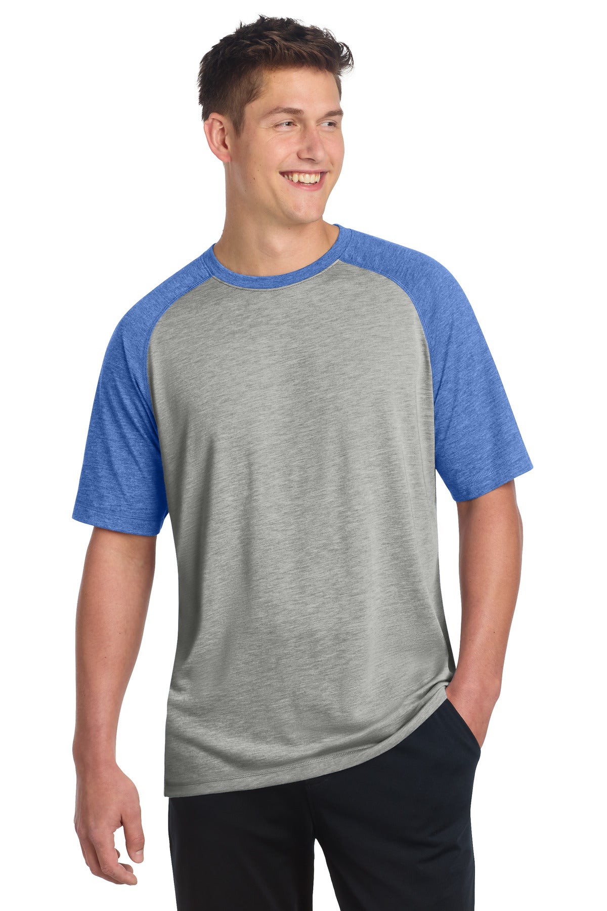 ST400 True Royal Heather/ Light Grey Heather