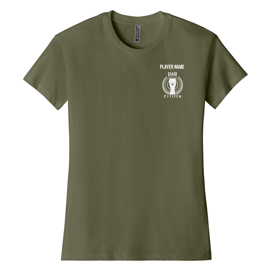 Bar Citizen Women's T-Shirt small logo front with PLAYERNAME